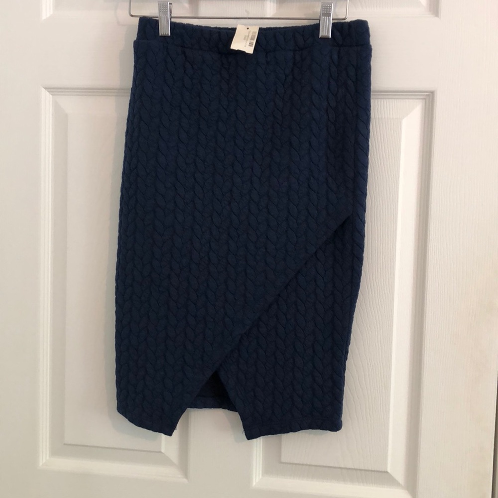 New Timing Blue Knit Skirt